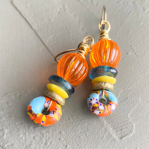 Tangerine Bauble Earrings