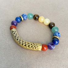 Load image into Gallery viewer, Brassy Chakra Bracelet