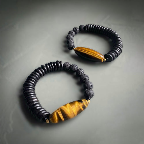Understated: Tiger’s Eye and Wood Beaded Bracelet