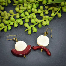 Load image into Gallery viewer, Summer C-Saw Abstract Tagua Earrings (Limited Edition) - Afrocentric jewelry