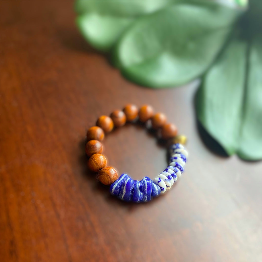 Blue Swirl African Bracelets