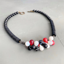 Load image into Gallery viewer, Red and Black Wedding Bead Necklace