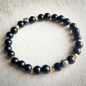 Black Bullseye Bracelet