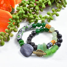 Load image into Gallery viewer, Candy String: Double Wrap Green African Bracelet