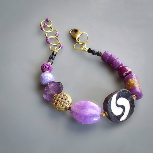 Purple Amethyst Structural Bracelet- Reserved
