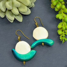 Load image into Gallery viewer, Summer C-Saw Abstract Tagua Earrings (Limited Edition) - Afrocentric jewelry