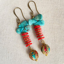 Load image into Gallery viewer, Strawberry Week Turquoise Earrings