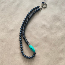 Load image into Gallery viewer, Malachite and Black Agate Necklace