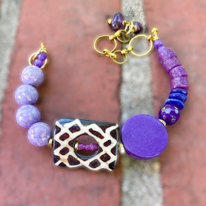 Purple Crosshatch Structural Bracelet - Reserved