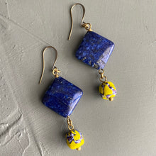 Load image into Gallery viewer, Lapis Kite and Tail Earrings