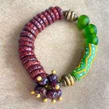 Load image into Gallery viewer, Garnet Abundance African Bracelet