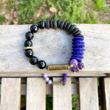 Load image into Gallery viewer, Amethyst Starlight African Beaded Bracelet