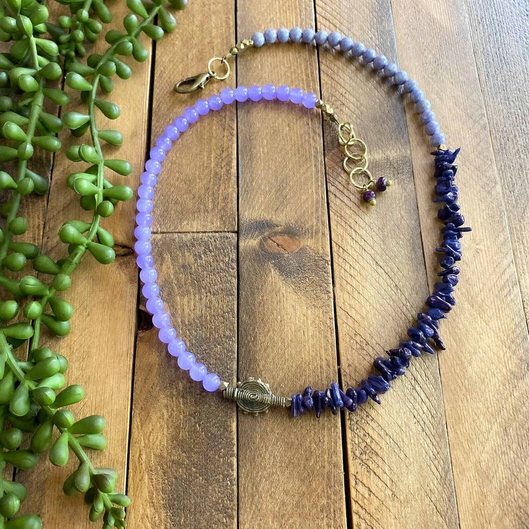 Purple and Lavender Jasper Necklace