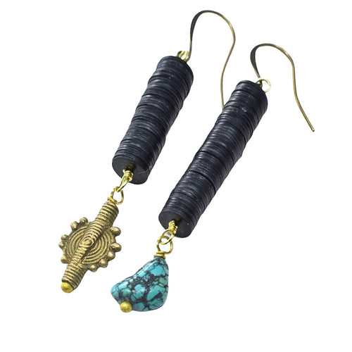 Aisha’s Asymmetrical Turquoise Earrings