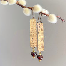 Load image into Gallery viewer, Holiday Earrings :1/ Mud &amp; Mettle Garnet Drops