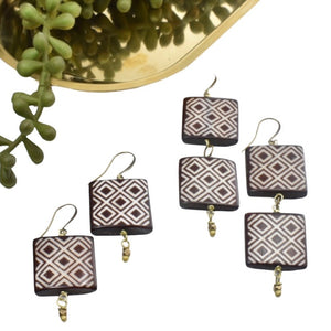 Quilted Earrings