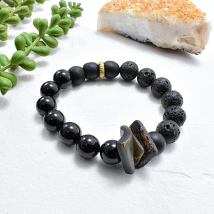 Black Textures Bracelet