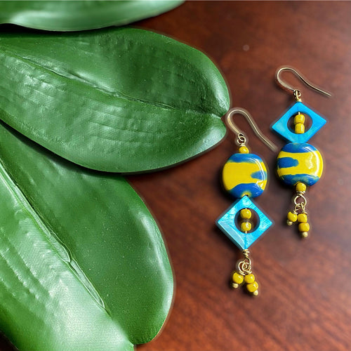 Kazuri Dangle Earrings (#7in7earrings edition)