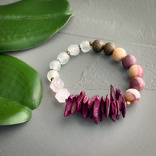 Load image into Gallery viewer, Rose Quartz and Coconut Shell Bracelet