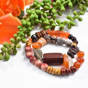 Candy String: Double Wrap Orange African Bracelet