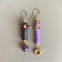 Load image into Gallery viewer, Purple Flight of Fancy Earrings