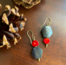 Load image into Gallery viewer, Holiday Hex Earrings