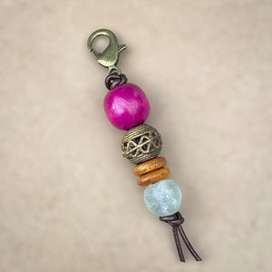 African Beaded Key Fob